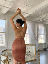 Load image into Gallery viewer, Desire Silk Dress - Light Brown

