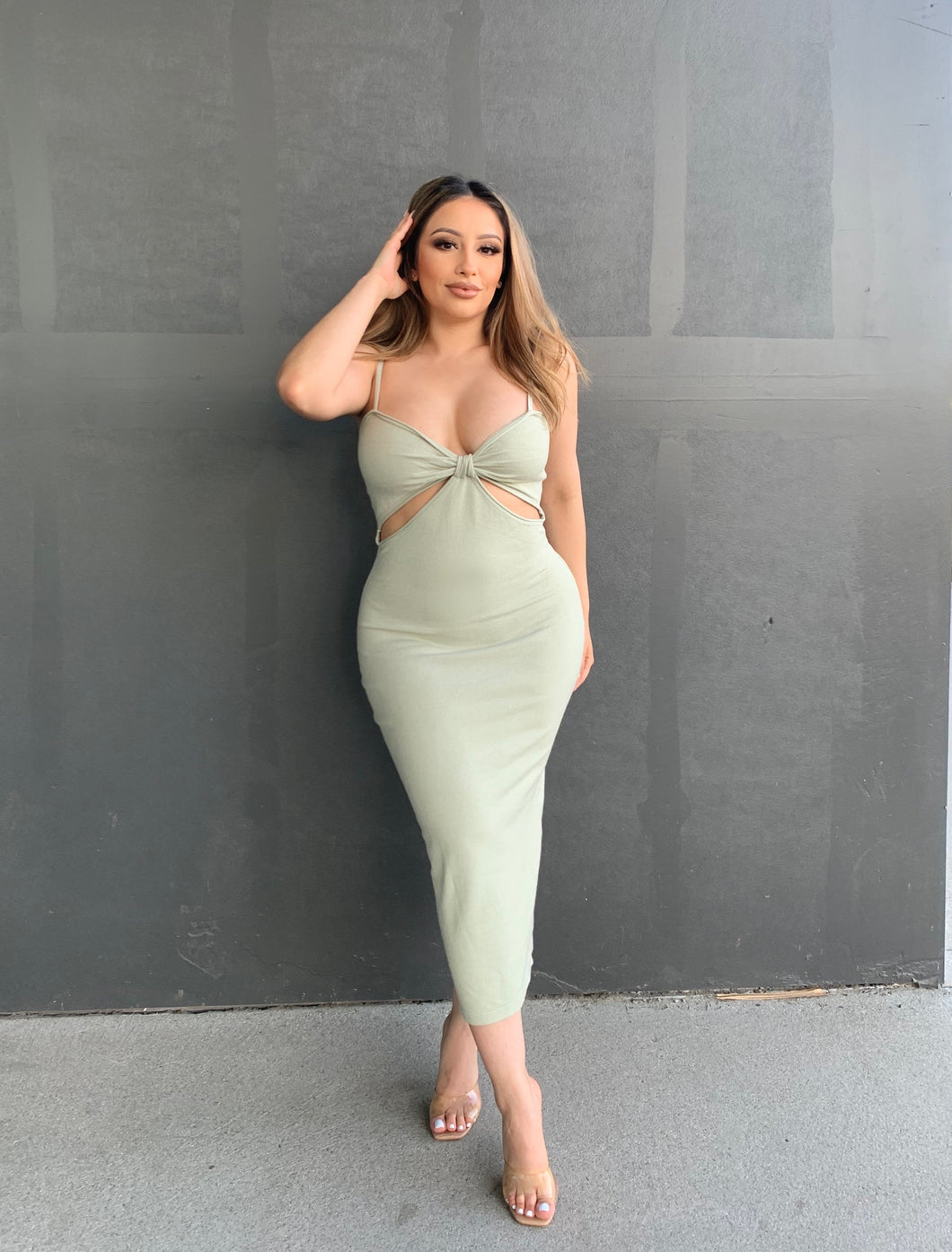Darla Midi Dress- Sage